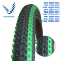 Pneus de bicicleta MTB com ombro à prova de furos, cor verde